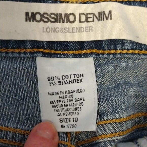 Y2K Mossimo Medium Wash Embellished Midrise Flare Jeans Size 10 - Picture 12 of 16